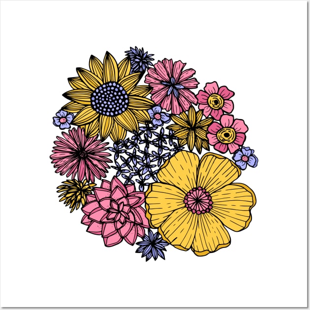 Inked Floral Wall Art by robyriker